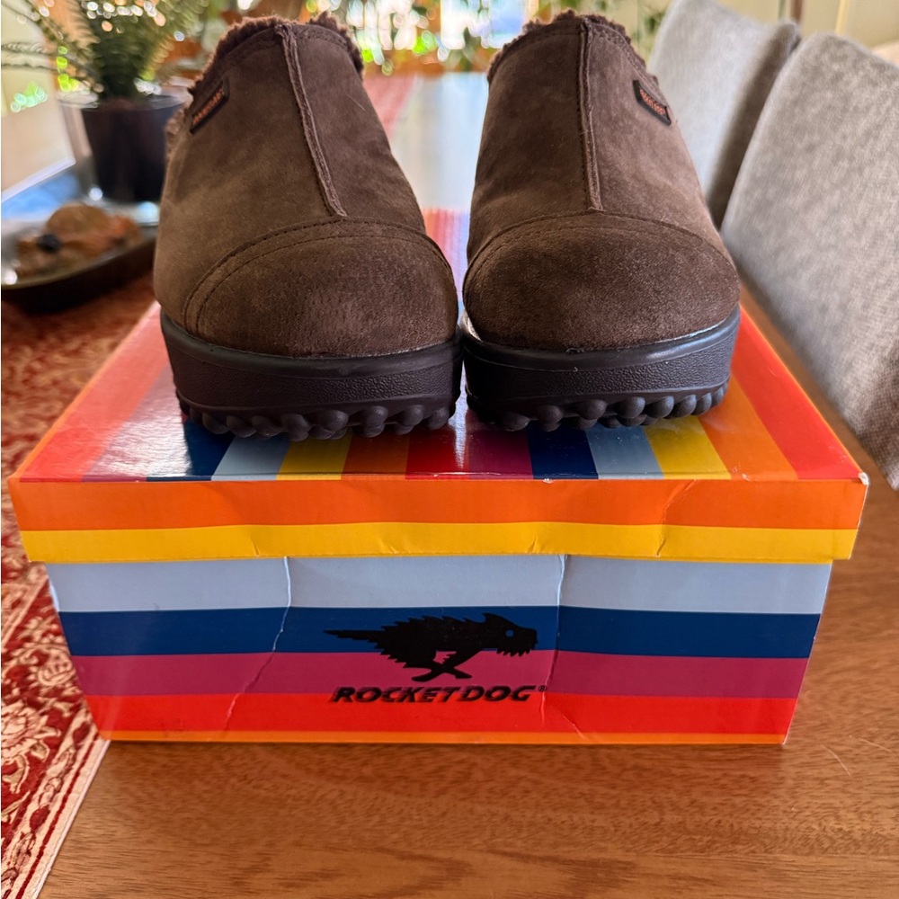 Rocket Dog Dark Brown Suede Slip-Ons